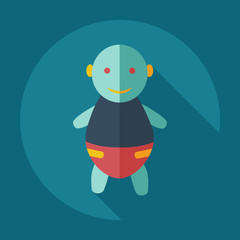 Flat modern design with shadow icons children