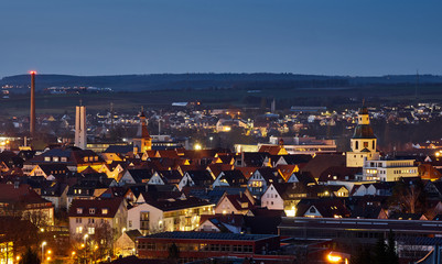 Obraz premium Winnenden bei Nacht