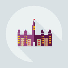 Obraz premium Flat modern design with shadow icons castle Canada