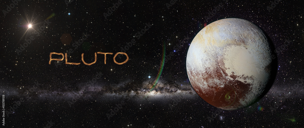 Wall mural Planet Pluto in outer space.