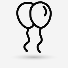 Balloons couple icon