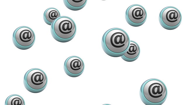 Falling e-mail icons. Looping. Alpha channel is included.