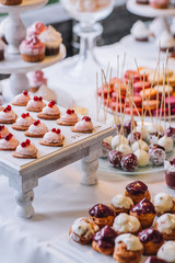 Delicious Wedding Cake and Candy Bar