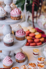 Delicious Wedding Cake and Candy Bar