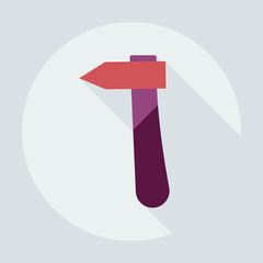 Flat modern design with shadow icons hammer