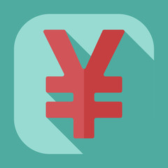 Obraz premium Flat modern design with shadow icons currency unit