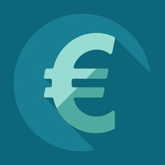 Flat modern design with shadow icons currency unit