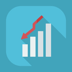 Flat modern design with shadow icons business graph