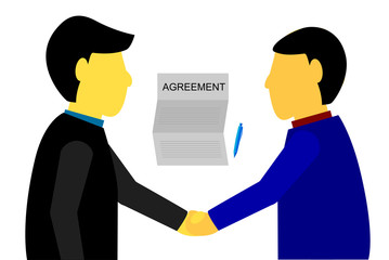 Men - Handshake for Agreement 
