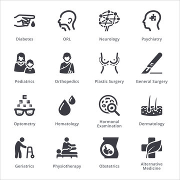 Medical Specialties Icons Set 2 - Sympa Series | Black
