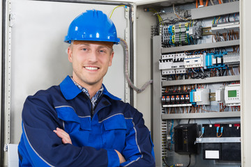 Portrait Of A Happy Young Male Electrician