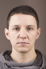 Obraz premium Face close up portrait , like mug shot.