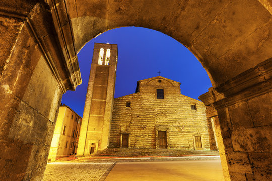 Montepulciano Cathedral on Piazza Grande in Montepulciano