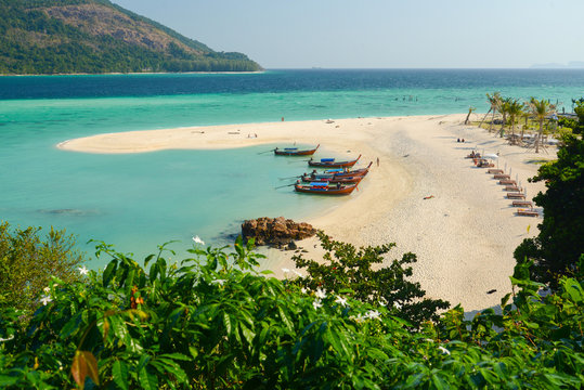 Sunrise beach at  Lipe island, Thailand