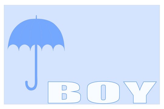 Blue boy background with umbrella