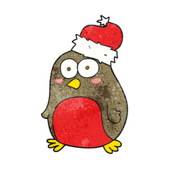 textured cartoon robin