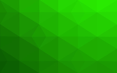 Green polygonal design pattern, which consist of triangles and gradient in origami style.