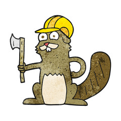 textured cartoon beaver