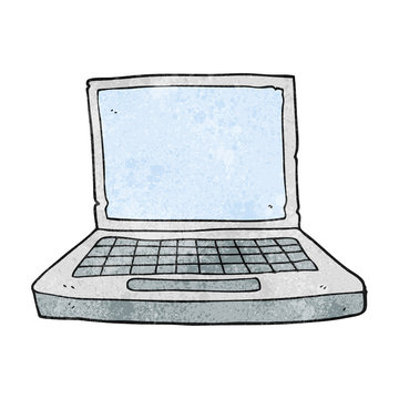 textured cartoon laptop computer