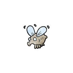 textured cartoon fly