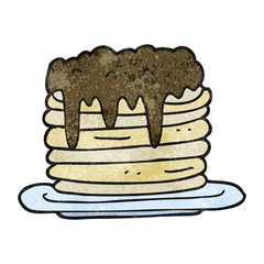 textured cartoon pancake stack