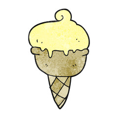 textured cartoon ice cream