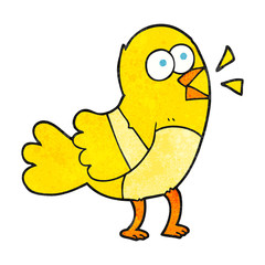 textured cartoon bird