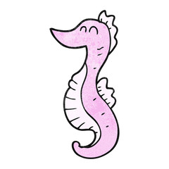 textured cartoon seahorse