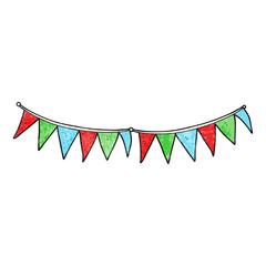 Obraz premium textured cartoon bunting flags