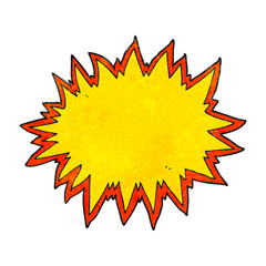 textured cartoon explosion sign