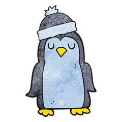 textured cartoon penguin