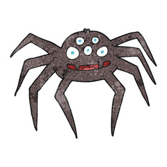 textured cartoon spider