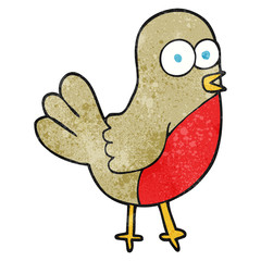 textured cartoon robin