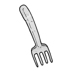 textured cartoon fork