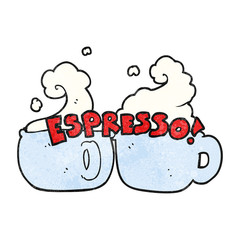 textured cartoon espresso