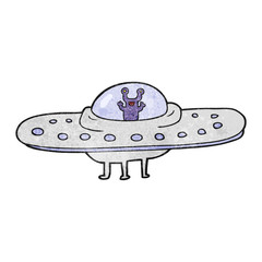 textured cartoon flying saucer