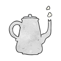 textured cartoon coffee pot