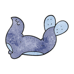 textured cartoon seal