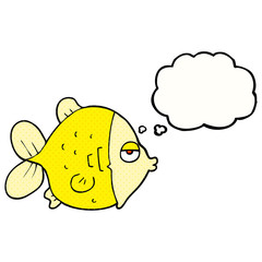 thought bubble cartoon funny fish