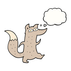 thought bubble cartoon cute wolf