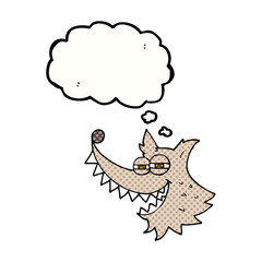 thought bubble cartoon crazy wolf