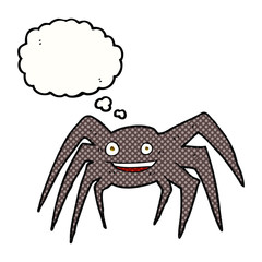 thought bubble cartoon happy spider