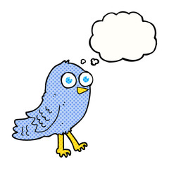 thought bubble cartoon bird