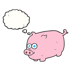 thought bubble cartoon pig