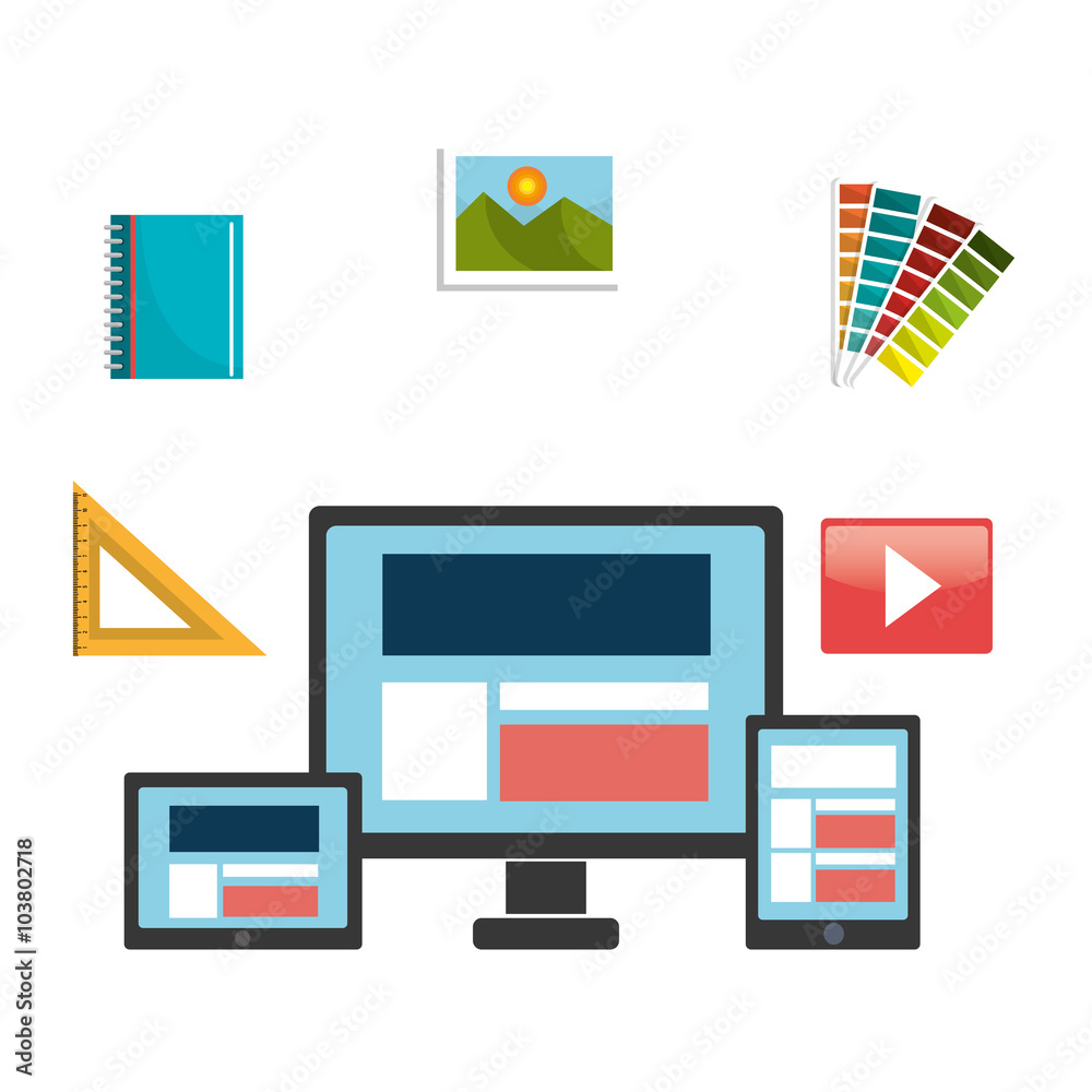 Wall mural web development design