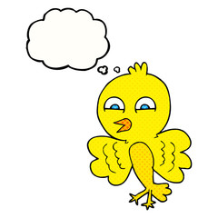 thought bubble cartoon bird