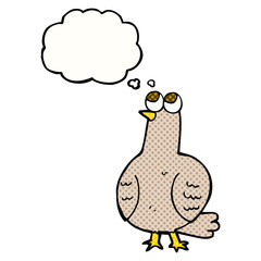 thought bubble cartoon bird