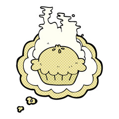 thought bubble cartoon pie