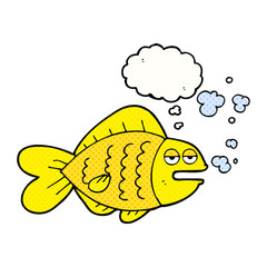 thought bubble cartoon funny fish