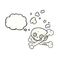 thought bubble cartoon old pile of bones